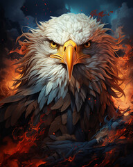 Fiery Fierce Majestic Eagle