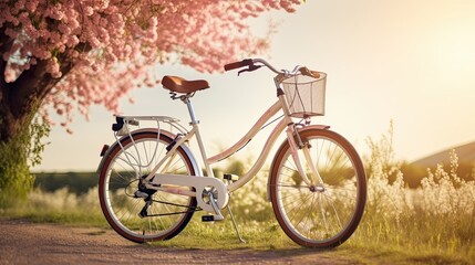 Fototapeta na wymiar landscape image with a Bicycle.