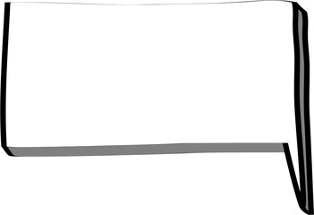 3d Black and white speech bubble balloon icon sticker memo keyword planner text box banner, flat png transparent element design