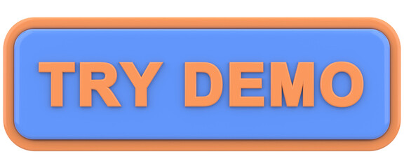 Try demo button. 3D illustration.