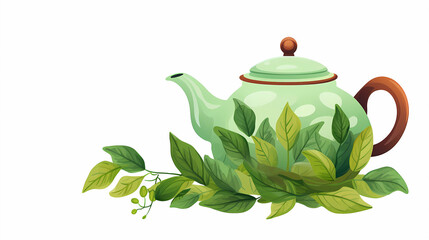 Hand drawn cartoon teapot illustration
