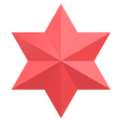 3D Star Shape. 3D illustration.