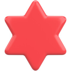 3D Star Shape. 3D illustration.