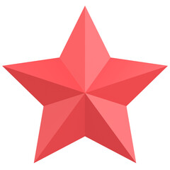 3D Star Shape. 3D illustration.