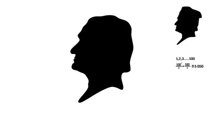 Carl Friedrich Gauss silhouette
