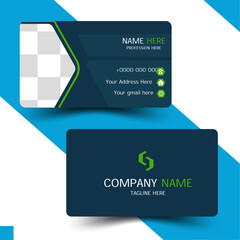 Double sided and modern simple business card layout. Creative and clean professional business card template.