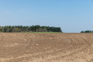the plowed soil during preparation for sowing agricultural plants