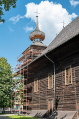Parish Church of St. Annunciation of the Blessed Virgin Mary. Wooden historic church in the baroque...