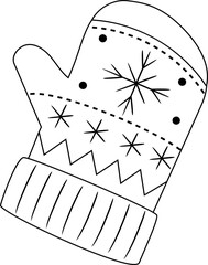 Christmas Winter Glove Icon