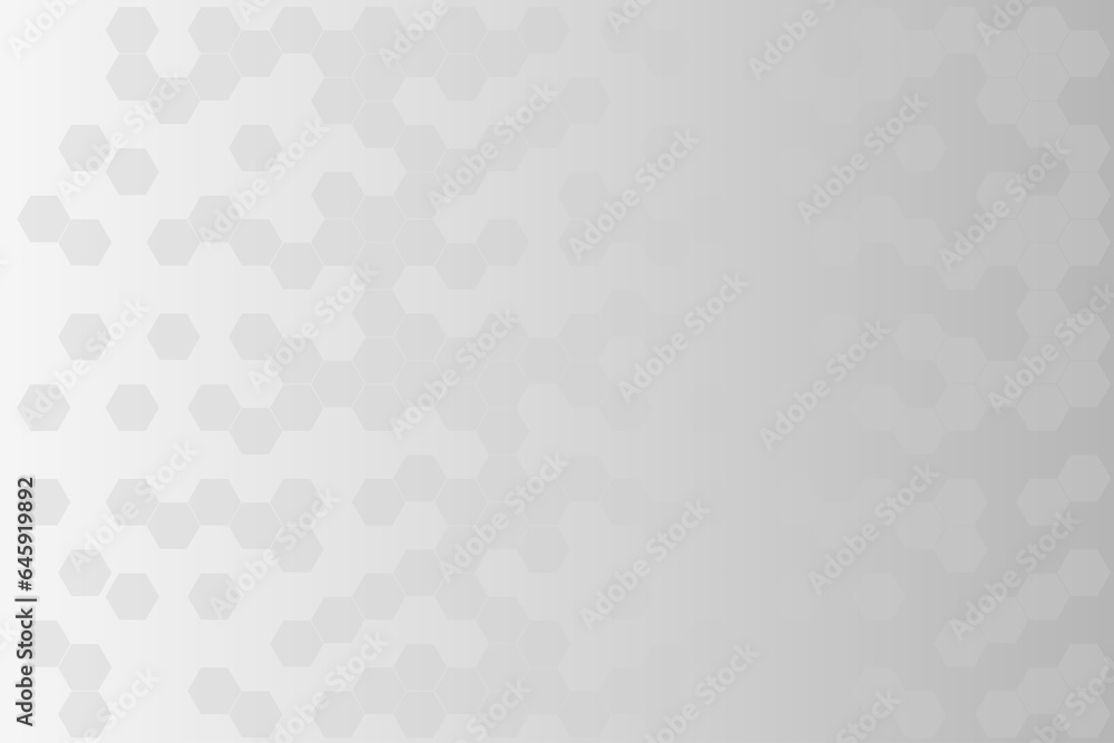 Poster abstract background with white and grey color. hexagonal shape in back spread. business template and