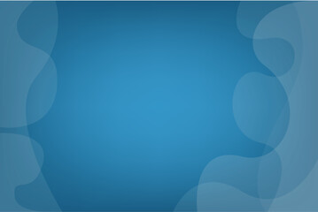 Blue business background with fluid shape on corner. Banner and template for design with blank space.