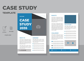 Business case study template, Double Side Flyer Template, Corporate Case Study Flyer
