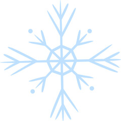 Winter Snowflake Flat Illustration