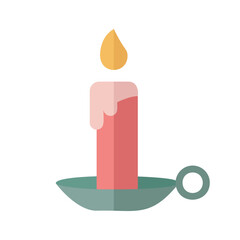 candle of light flat icon
