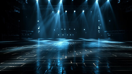 Stage lights spotlights stage background,