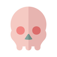 skull horror fear flat icon

