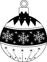 Ball Christmas Decoration icon hand drawn design elements for decoration.