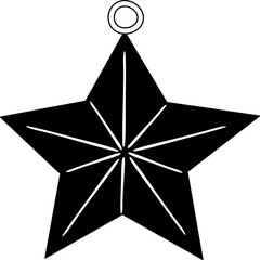 Christmas Star icon hand drawn design elements for decoration.