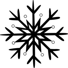 Snowflake icon hand drawn design elements for decoration.