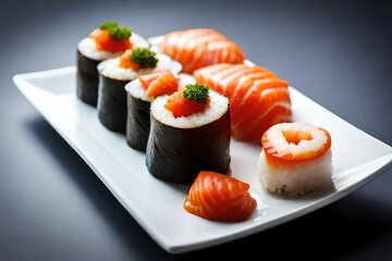sushi on a plate