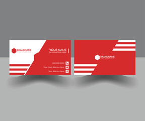 Professional Business card design for Multi perpose use. Gradient Based red and pink color combination business card 