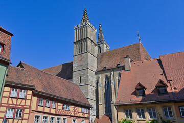 Cityscape of the old city / Rothenburg ob der Tauber, Germany

