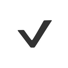 Black check mark icon. Tick symbol, tick icon. Vector illustration