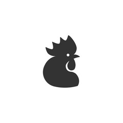 Cock head icon in modern flat sign vector