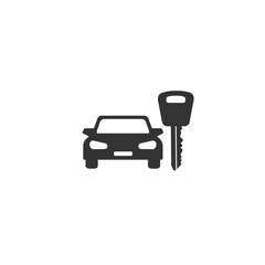 Car key vector icon in modern flat sign