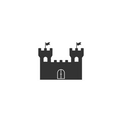 Castle icon in trendy flat design