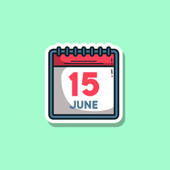 Vector illustration of date, travel icon sticker. Vector eps 10