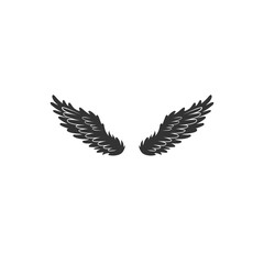 Wing  icon. Vector illustration in modern flat sign style