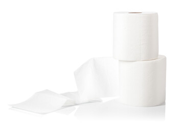 Paper towels isolated on a white background.