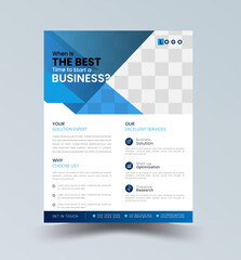 Obraz premium Corporate Flyer Layout, Brochure design, cover modern layout, annual report, poster, flyer in A4 with colorful triangles.