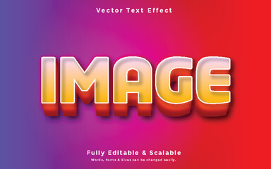 Image 3d Text Effect editable vector