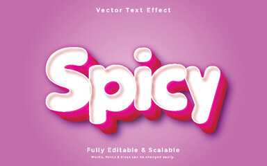 Spicy 3d Text Effect editable vector