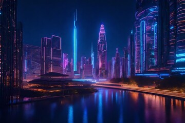 Fototapeta na wymiar futuristic modren city 