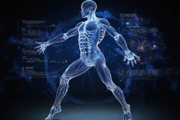 Perfect Human body structure blue print