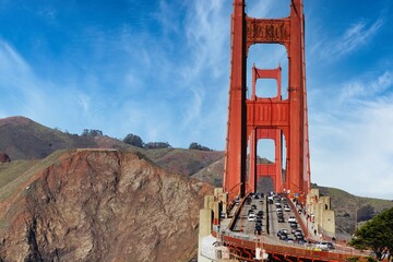 Bustling Traffic on the Golden Gate Bridge: The Pulse of San Francisco