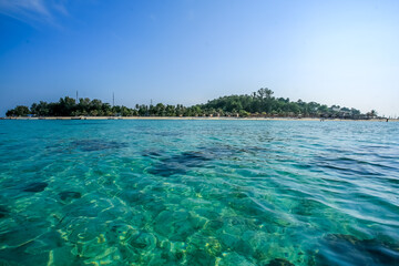 beach with turquoise water