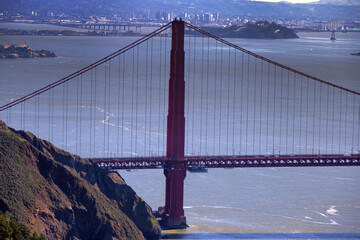 Close-up View of the Golden Gate Bridge