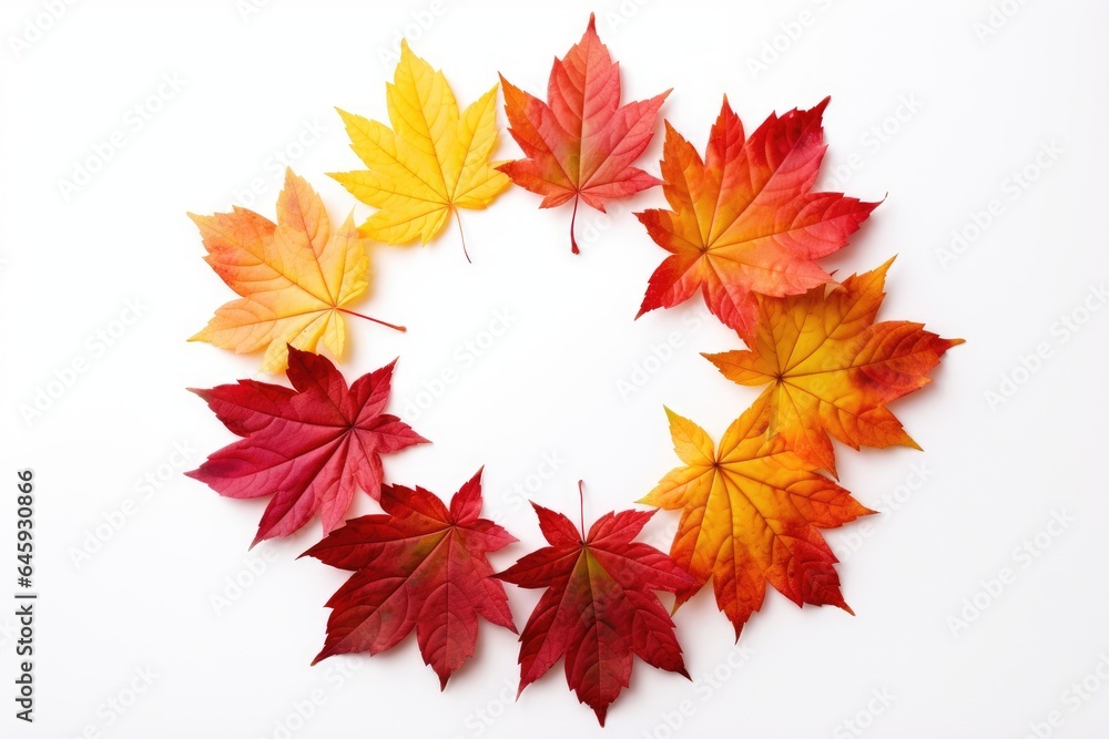 Wall mural beautiful autumn nature background from maple leaves