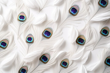 peacock feather on a white background