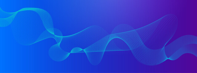 Abstract wavy information technology smooth wave lines background. Design used for banner, presentation, web design, cover, web, flyer, card, poster, texture, slide, magazine, data visualization.