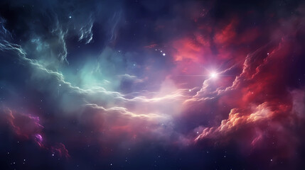 Colorful space galaxy cloud nebula. Stary night cosmos. Universe science astronomy. Supernova background wallpaper