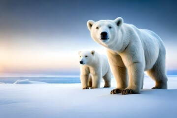polar bear in the snow