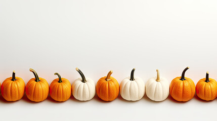 pumpkins on a white background 
