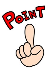 POINTと手のイラスト