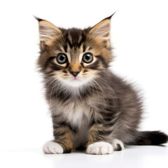 british kitten isolated on white