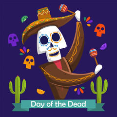 Day of the dead, Dia de los muertos. design banners, posters, flyers with Mexican nuances